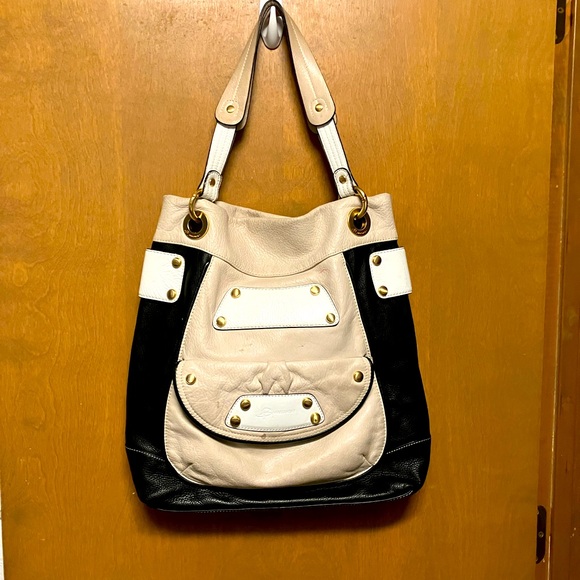 VINTAGE “B MAKOWSKY”LARGE LEATHER SHOULDER BAG PURSE BEAUTIFUL - Picture 1 of 16